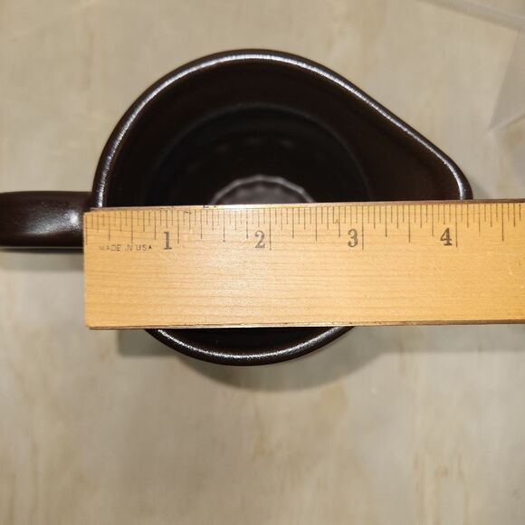 Tender Heart Treasures Ceramic Pitcher Brown Tan 1999 Vintage - Picture 8 of 9